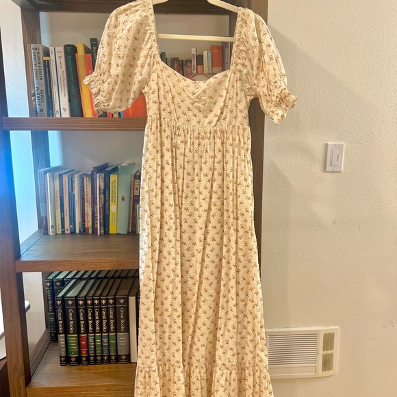 Noralee Chloe Dress Iris | Maxi Dress with Puff Sleeves - Picture 2 of 4